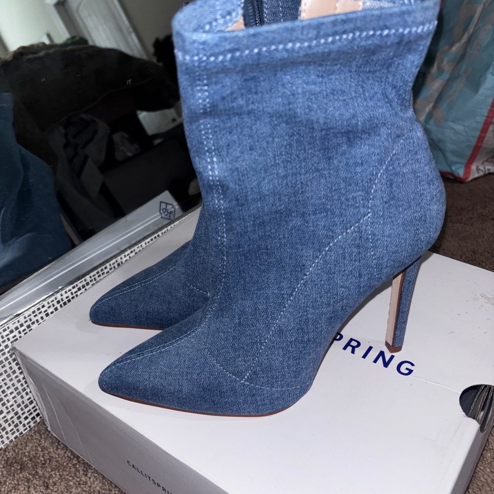 Call It Spring Denim Heeled Boots